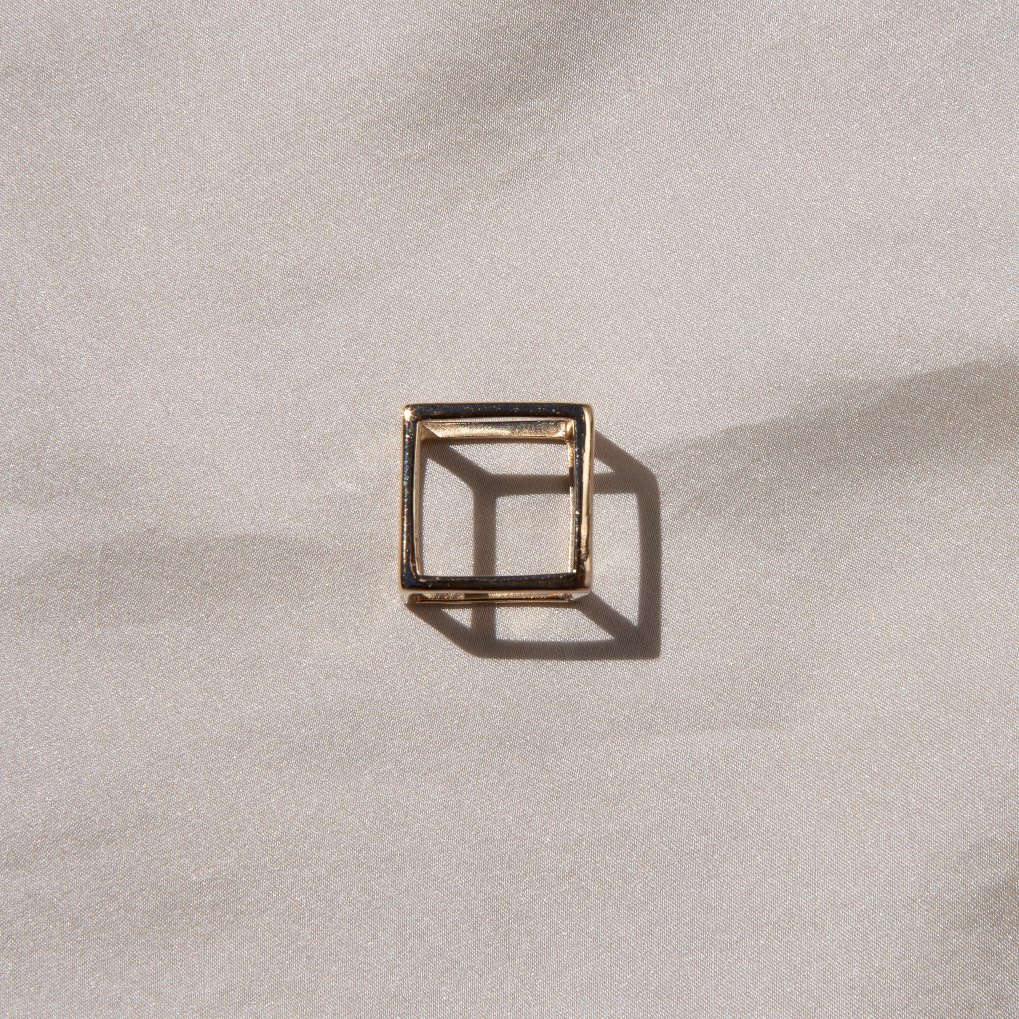 Hexahedron Cube Gold Ring | Pendant