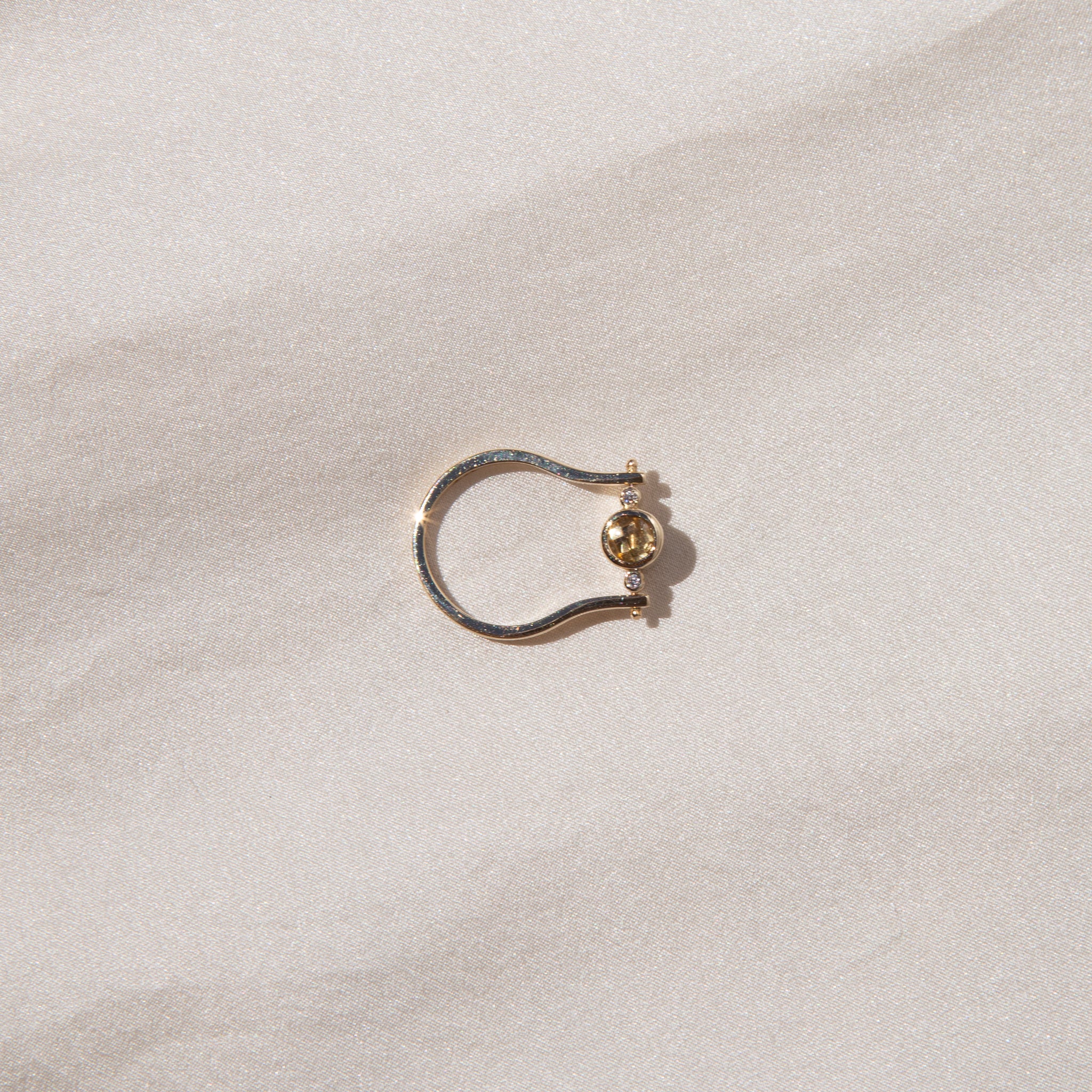 Luna Goddess Black Diamond Gold Ring
